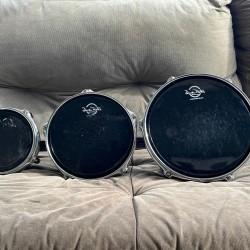 Roto-tom 6" 8" 10" RB-Drums com peles Dudu Portes  Hydraglide Black