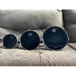 Roto-tom 6" 8" 10" RB-Drums com peles Dudu Portes  Hydraglide Black